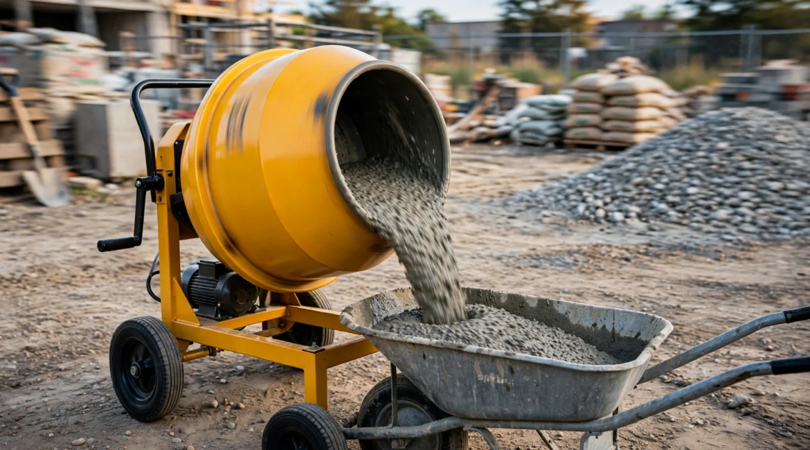 Compact Cement Mixer With 5 Cu