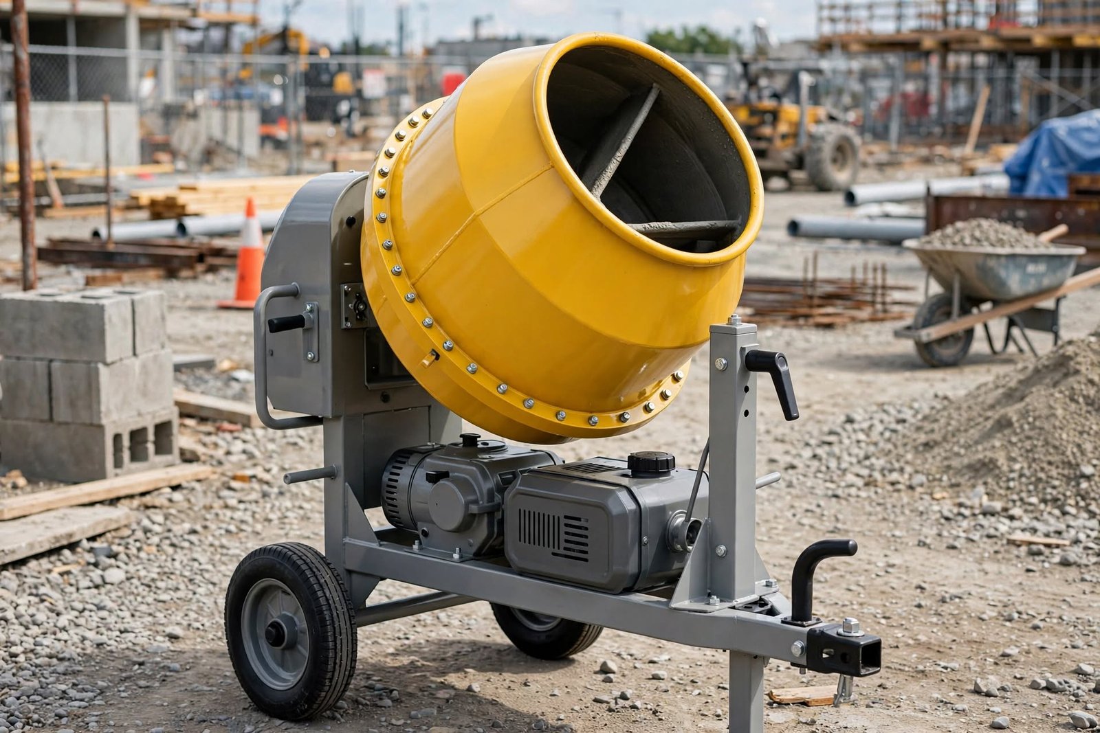 Compact Cement Mixer With 5 Cu