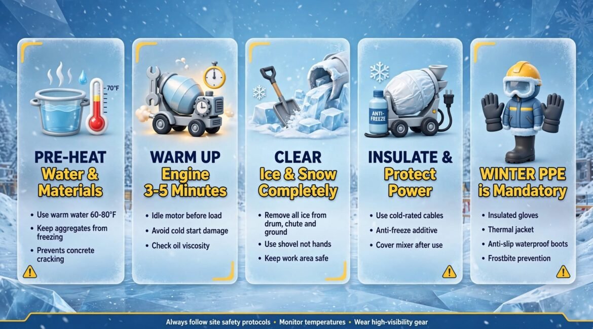 Compact Cement Mixer Winter Operation