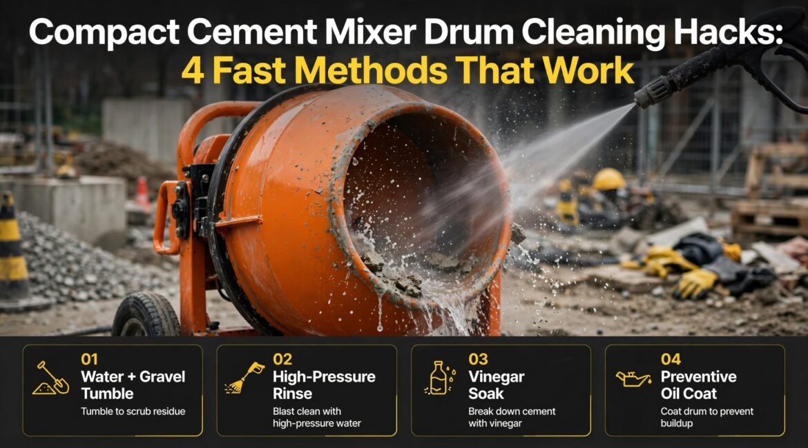 Compact Cement Mixer Drum Cleaning Hacks