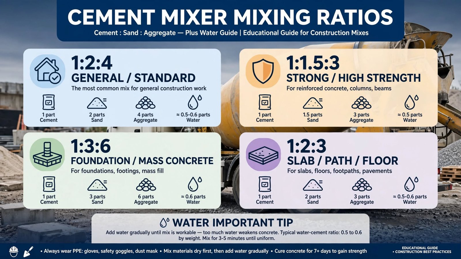 Cement Mixer Mixing 